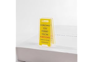 1Pc Awesome Message Acrylic Memo Stand, Eye-Catching Warning Symbol Paper Holder, Creative Desk Stationery for Office, Home, 