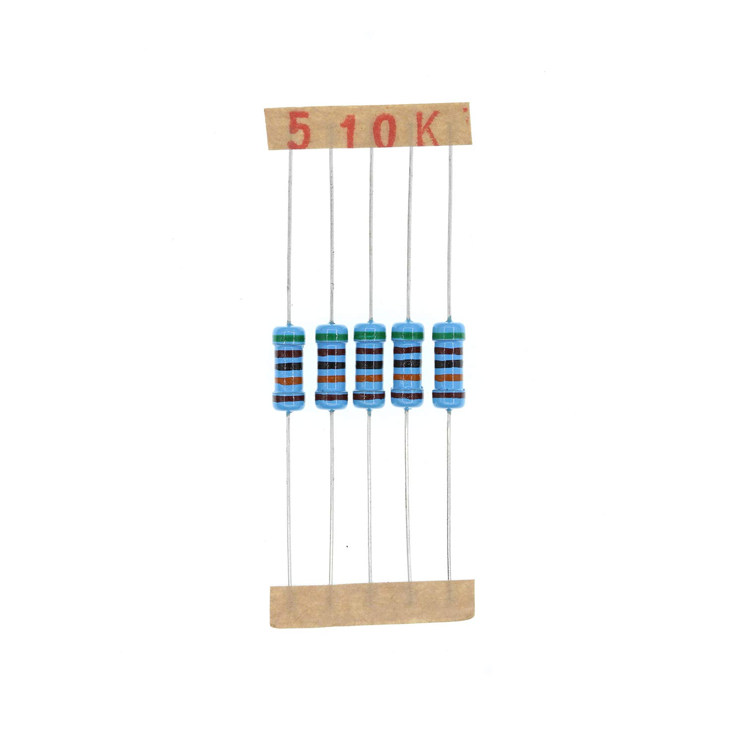 HUABAN 100PCS 1 Watts 1W 510K Ohm 1% Metal Film Resistor