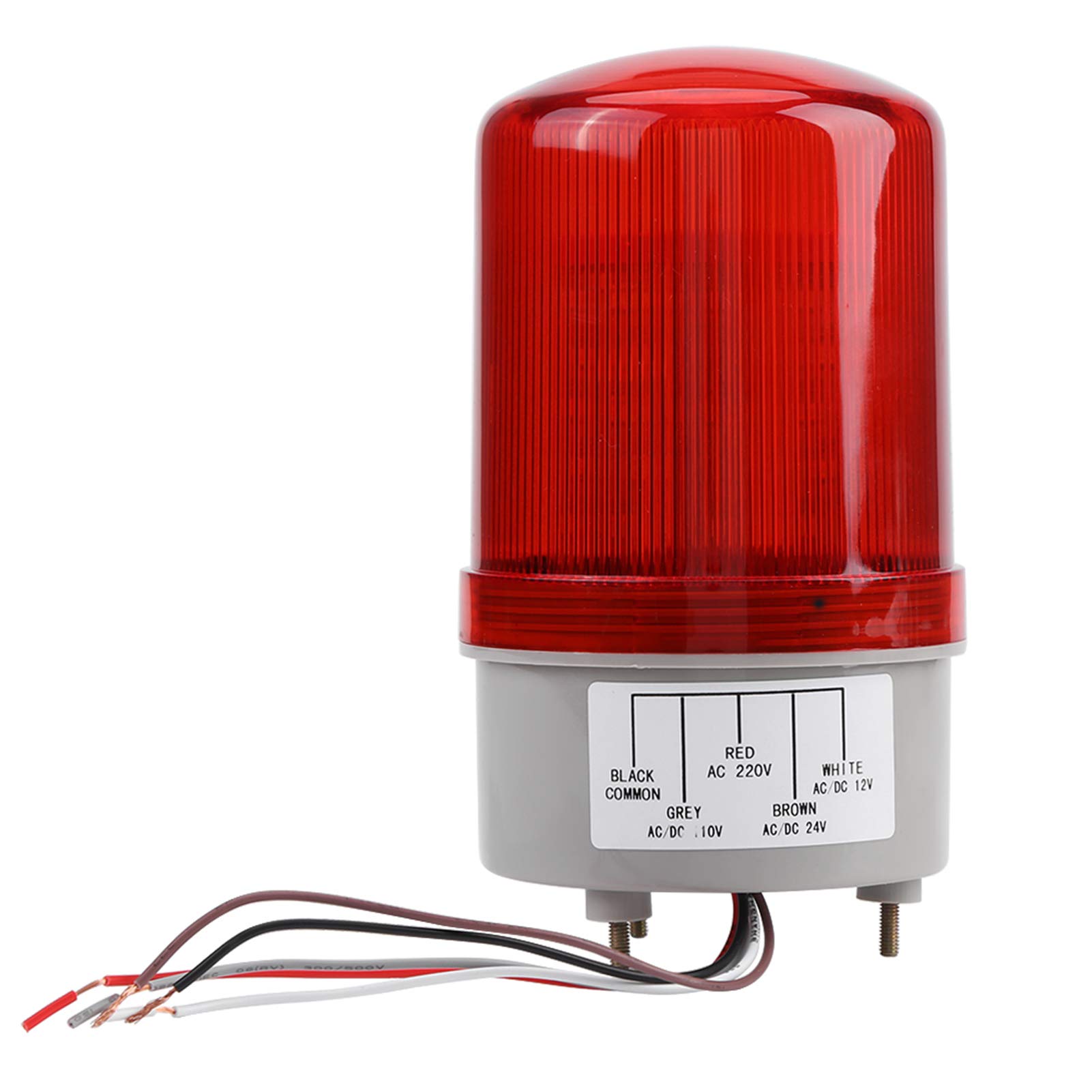 1Pc AC220V Red LED Emergency Warning Light Rotating Beacon Lamp for Traffic Road Boat