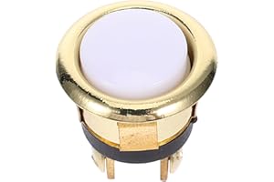 WOFASHPURET Wired Gold-Plated Doorbell Button with Light, Round Vintage Style Push Button for Home Door Chime