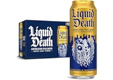 Liquid Death Iced Black Tea, Armless Palmer 19.2 oz King Size Cans (8-Pack)