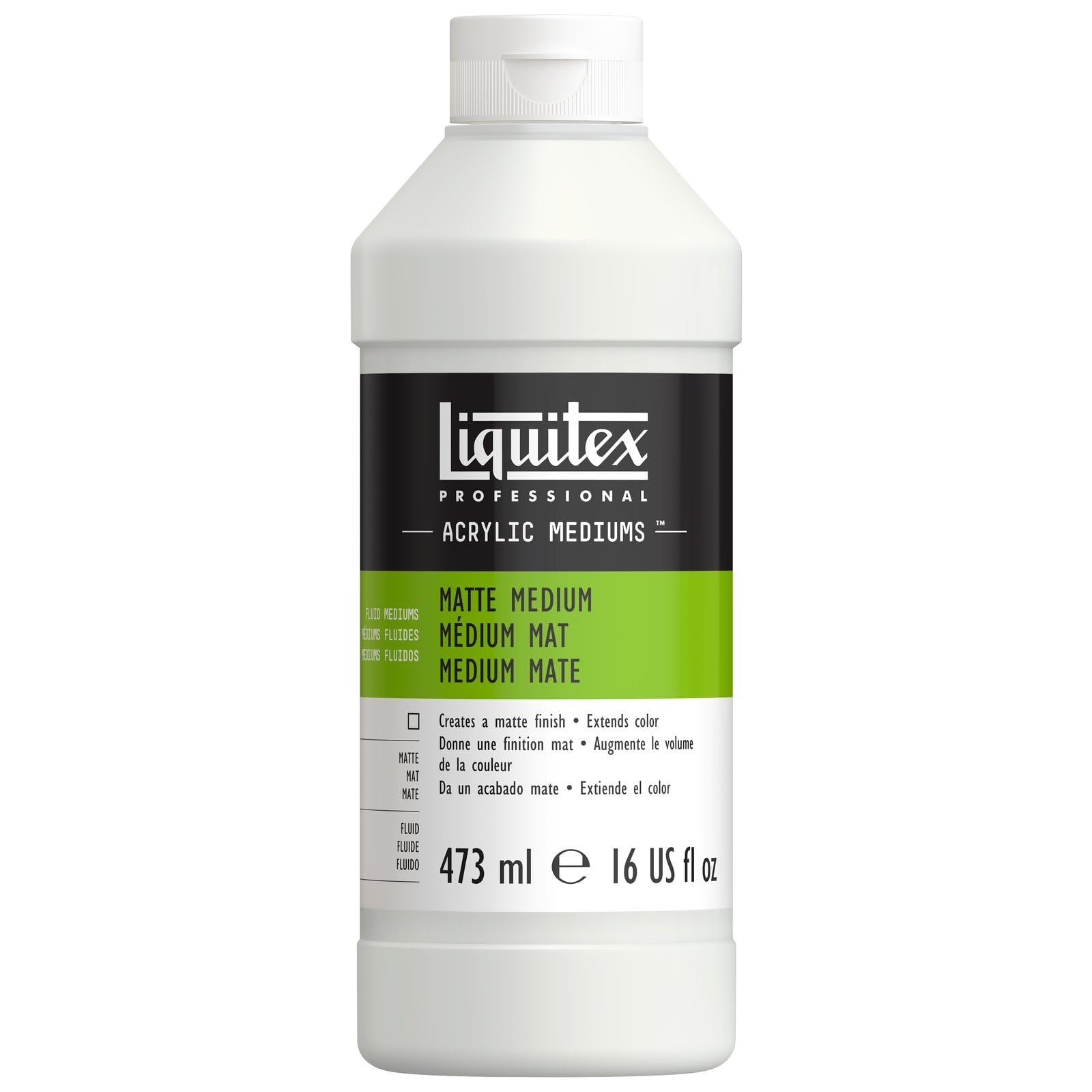 Liquitex Professional Matte Fluid Medium - 473 ml,Transparent — image 1