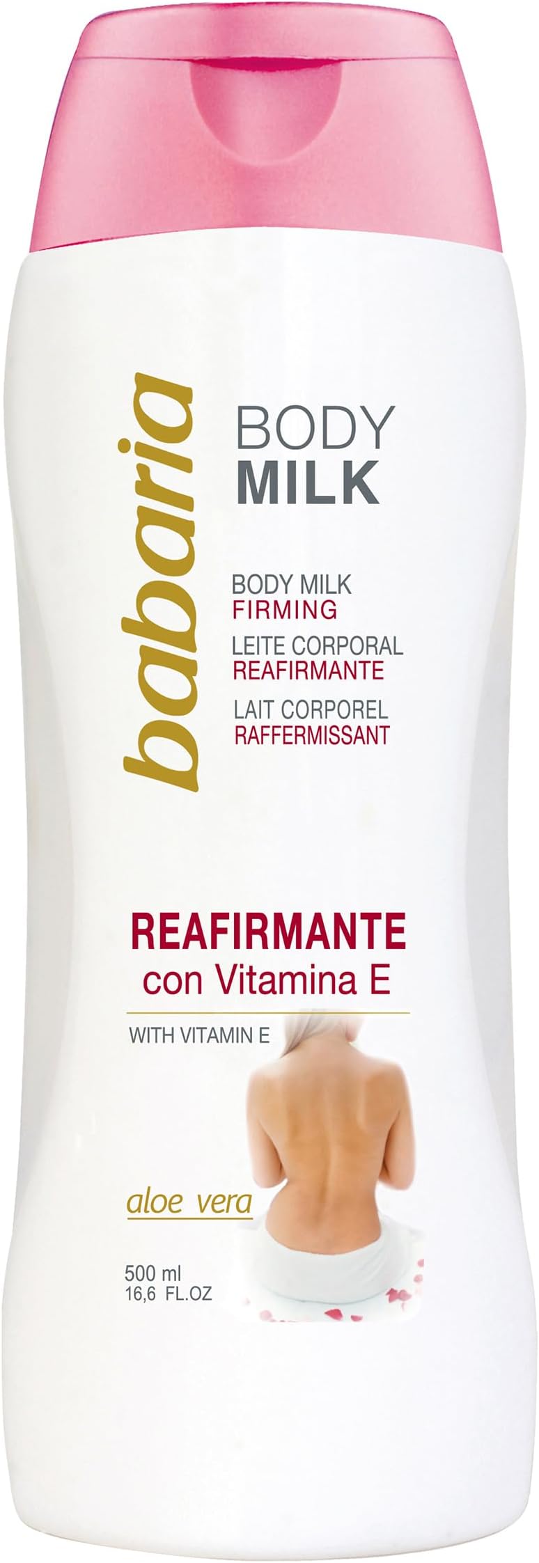 Babaria Firming Body Milk 500ml with Aloe Vera & Vitamin E for Sensitive Skin