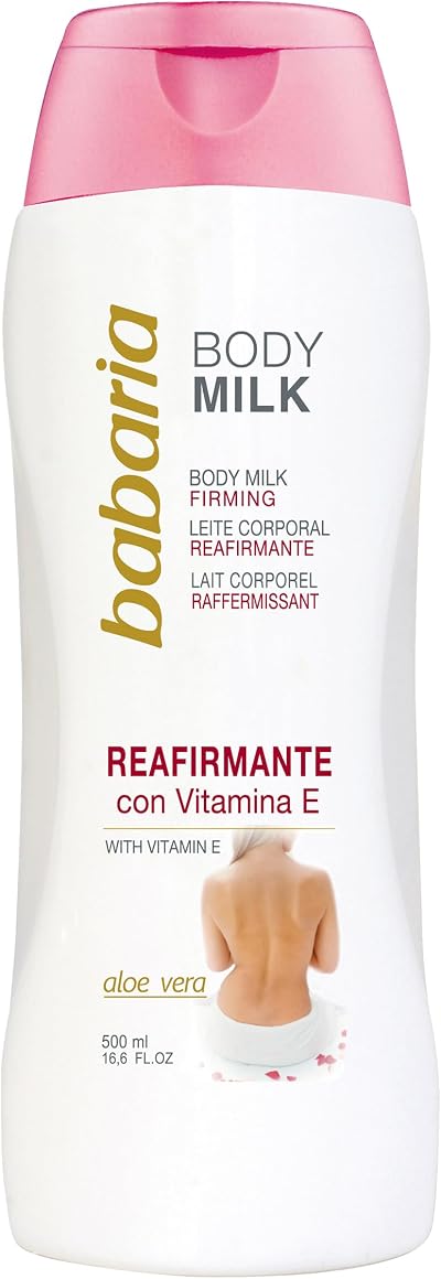 Babaria Firming Body Milk 500ml with Aloe Vera & Vitamin E for Sensitive Skin
