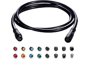 Extension Cable 2Pin/3Pin/4Pin/5Pin/6Pin/7Pin/8Pin/9Pin Waterproof Plug Female to Male Works for Electric Bicycle Light/Throt