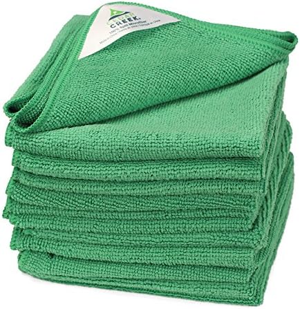 Cedar Creek Multi-Surface Microfiber Cloth, 12 Count, 12"x12", Green