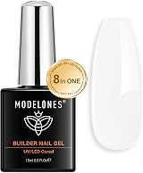 Modelones Builder Gel Milky White 15ML 8-in-1 LED Base Color Gel Builder