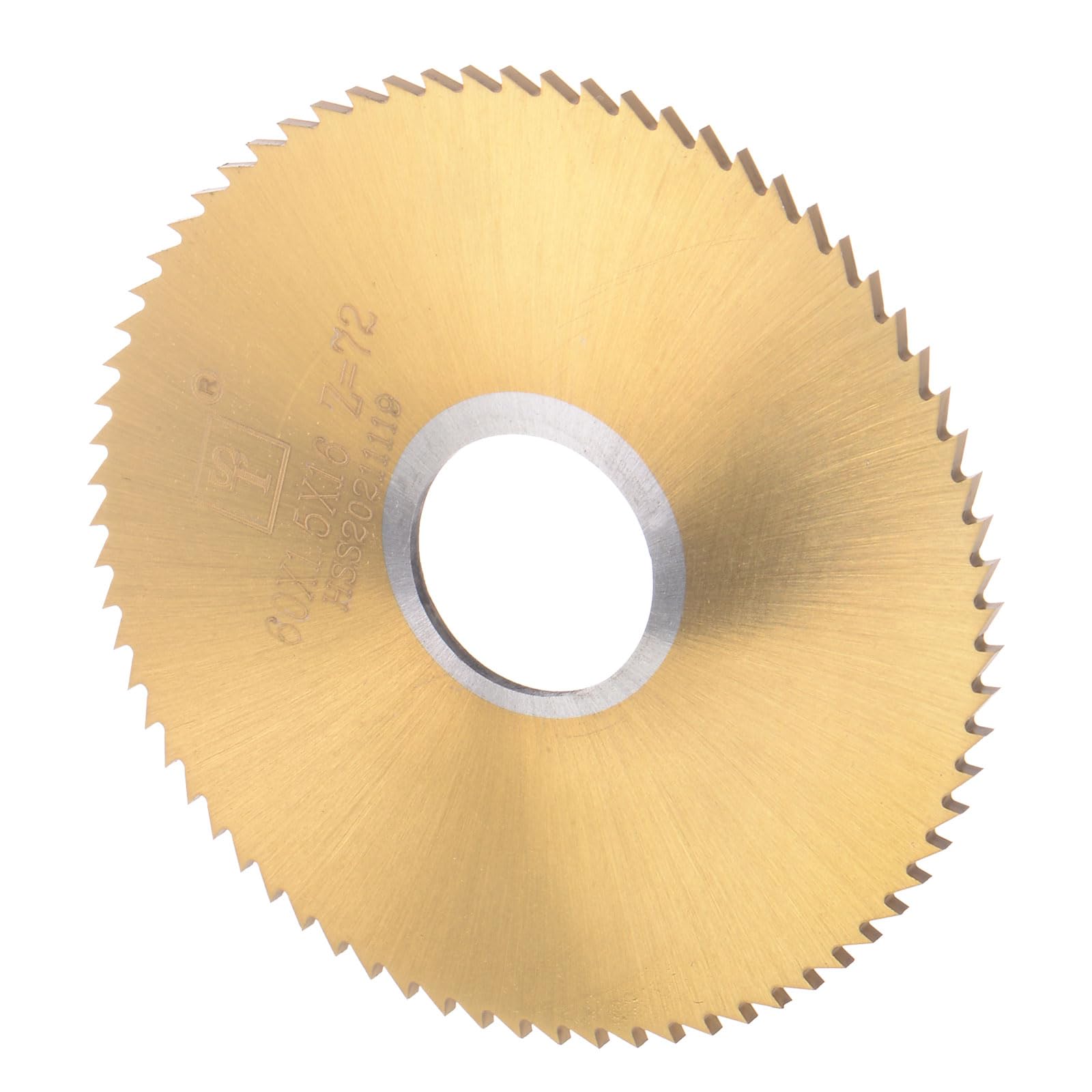 CoCud Circular Saw Blade, 60mm Dia 16mm Arbor 1.5mm Thick 72 Tooth, 6542 High Speed Steel (HSS) Wood Cutting Table Saw Blades Gold - (Applications: for Metal Woodwork Plastic Aluminum)