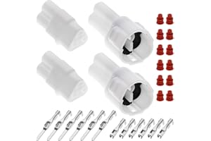 SING F LTD 2 Sets 3Pin Motorcycle Connector Kit Compatible with Sumitomo Plug Compatible with Yamaha Compatible with Kawasaki 3 Pin Way Male Female Automotive Connector