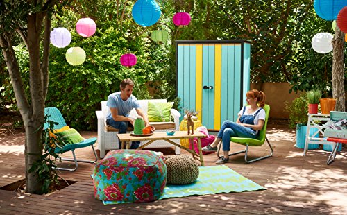 KETER/Chalet-Jardin 12-929616 Brossium Armoire Résine Gris 140 x 73,6 x 170,4 cm / 1400 L