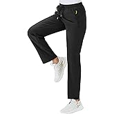 BGOWATU Women's Hiking Cargo Pants Quick Dry Lightweight Water Resistant Joggers Pants Zipper Pockets