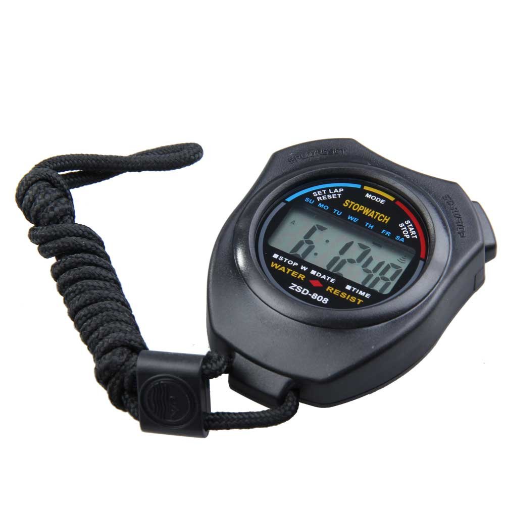 Vktech New Digital Running Timer Chronograph Sports Stopwatch Counter With Strap on Galleon