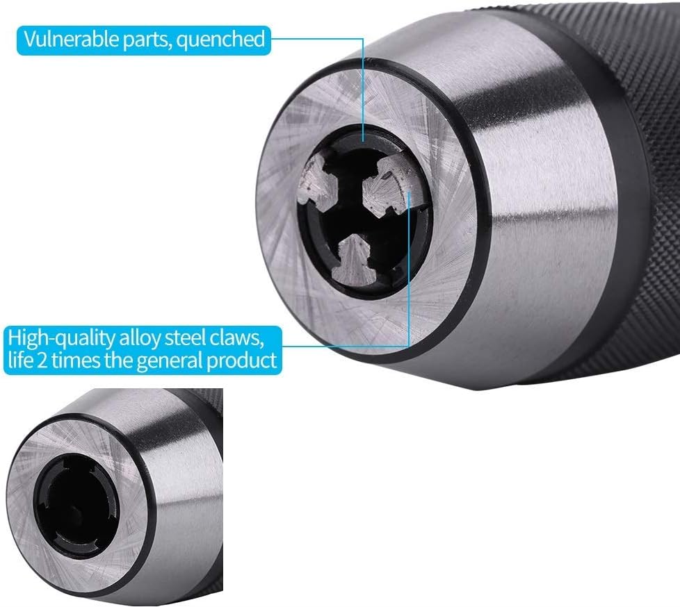 Akozon Keyless Drill Chuck - MT2 Arbor, 0-13mm Capacity For Lathe & Drill Press - View #5