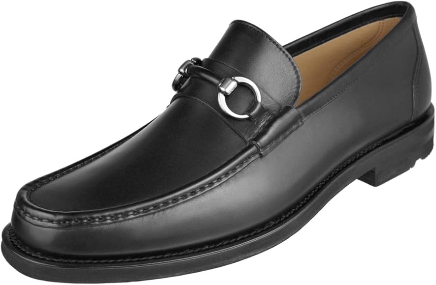 magnanni leather bit loafer