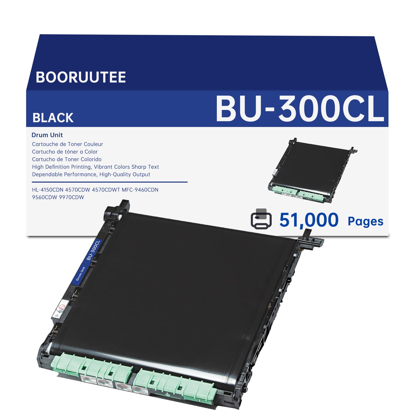 Photo 1 of BU300CL Black Transfer Unit Belt Replacement for Brother BU-300CL for HL-4150CDN 4570CDW 4570CDWT MFC-9460CDN 9560CDW 9970CDW Printer