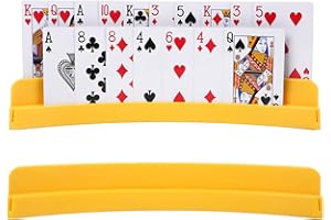 GHERPTE 2 Packs of Double-Layer Card Holders，Playing Card Holder for Kids Adults Hands Free Card Holder for Family Card Game Nights Poker Parties