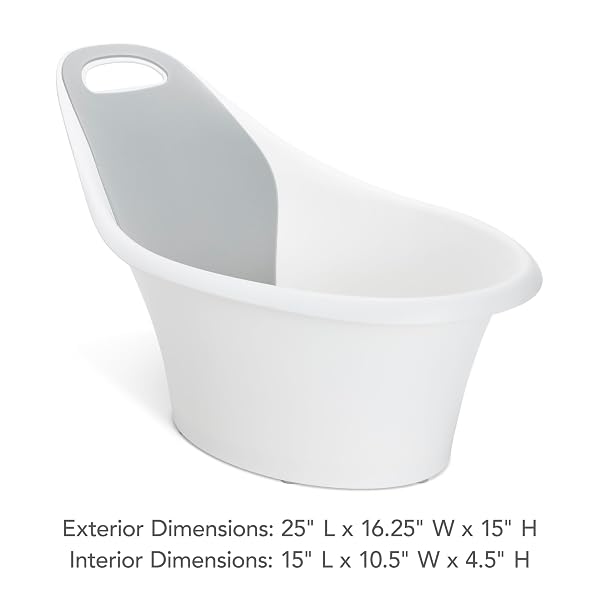 MUNCHKIN® SIT & SOAK™ BABY BATH TUB, 0-12 MONTHS, WHITE, 25 X 16.25 X 15 INCH