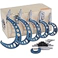 Anytime Tools 0-6" Premium Outside Micrometer Machinist Tool Set Round Frame 0.0001" Precision Vernier Scale with Carbide Tips