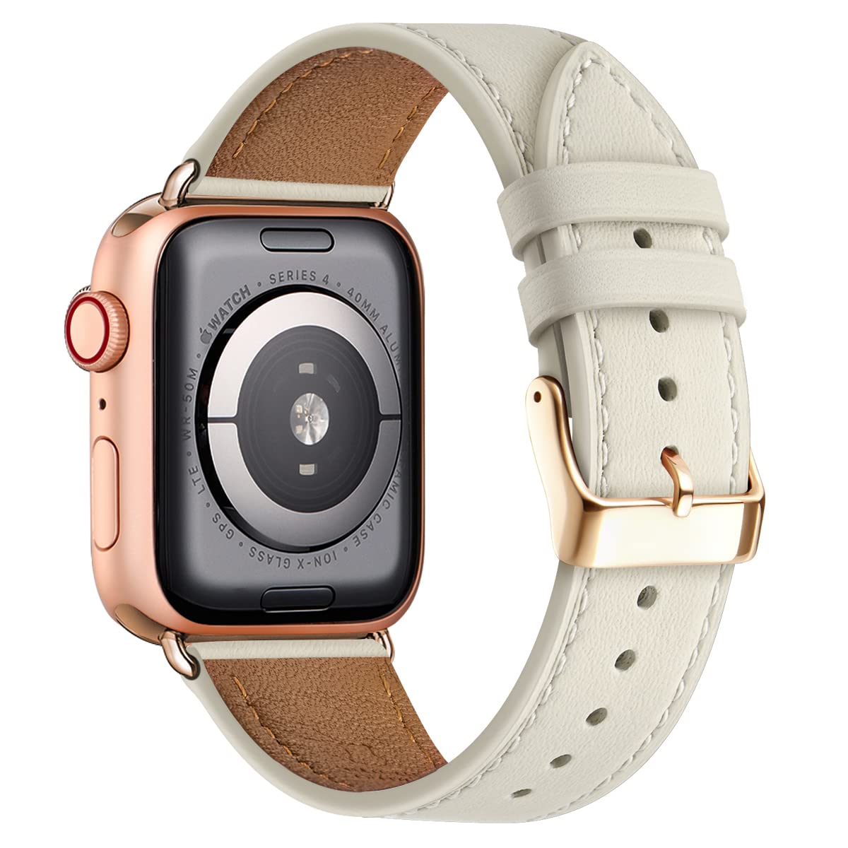 QAZNZ Leather Straps for Apple Watch Strap 40mm 42mm(Series 11 10) 41mm 38mm,Women Men Replacement Strap for Apple Watch Series 9 8 7 6 5 4 3 2 1 & iWatch SE 1/2/3,Ultra 3/2/1