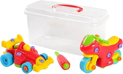 Amazon Com Playgo Build It Apprentice Case Motorcycle