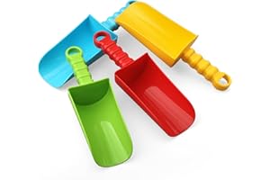 4PCS Beach Sandbox Sand Shovels Toys for Kids Toddlers, Heavy Duty ABS Plastic Beach Shovels, Digging Shovel, Sandbox Snow Sp