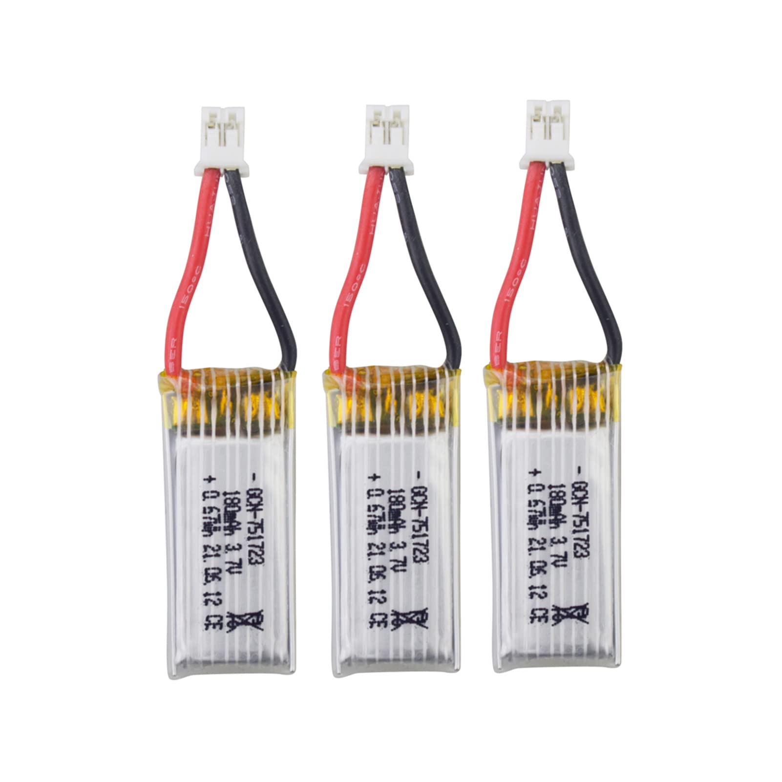 ZYGY Accessories 3PCS 3.7V 180mAh Lithium Battery for A20 A20W 4-axis Aircraft RC Helicopter Spare