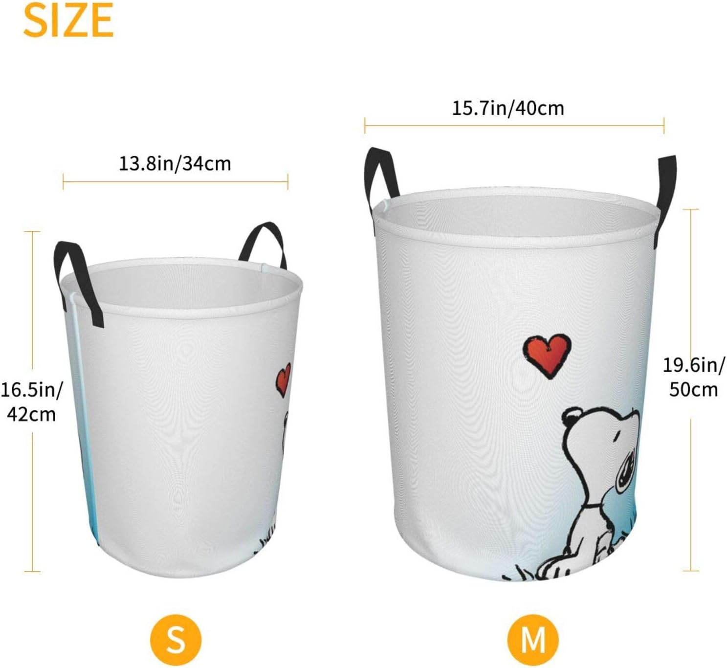 Amazon Co Jp スヌーピーは愛の壁紙を掲げています ランドリーバスケット 撥水加工 軽量薄型 丸型 収納袋 布製雑貨収納ボックス 大容量 シンプルで おしゃれ 可愛い 洗濯かご ホーム キッチン