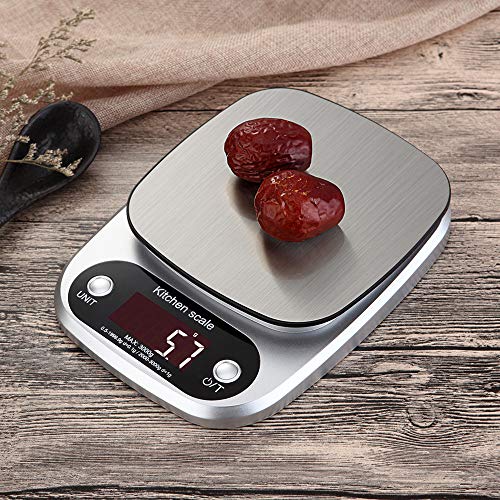 Accurate Digital Kitchen Scale,Miya 5kg/0.1g Digital Multifunction Kitchen and Food Scale Electronic Weighing Scale Baking & Cooking Scale High Precision Scale with Back-Lit LCD Display (5kg/0.1g) - Thumbnail 2