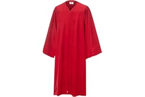 SAMDEEMI Unisex Adult Matte Graduation Gown Only, for High School, Bachelor, Choir Robes, Pulpit Robe, Pastor and Halloween