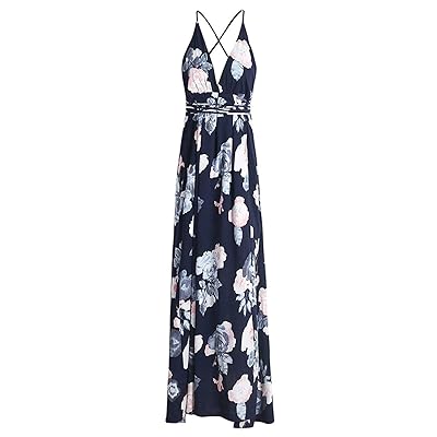 Sexy Backless Boho Print Split Maxi Dress Women Angola | Ubuy