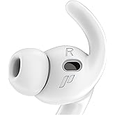 Proof Labs for AirPods Pro 3 Ear Hooks Covers, Anti Slip Sport Ear Tips | 4 Pairs, Silicone Wing Tips Accessories, Improved Fit &amp; Noise Isolation, Storage Pouch, for Apple AirPods Pro 3rd Gen (White)