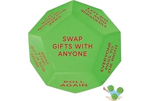 AEDNX Santa Swap Gift Exchange Dice,Christmas Party Gift swap Game,Santa swap Gift Exchange dice,Gift Exchange dice,12 Different Sides Dice Game