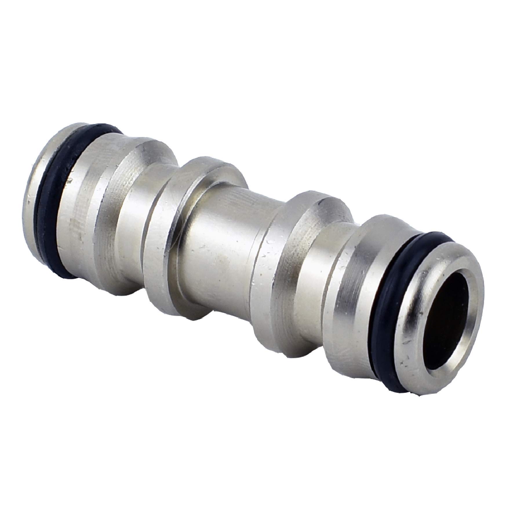 Flopro Professional Metal Double Male Hose Connector, Chrome — image 1