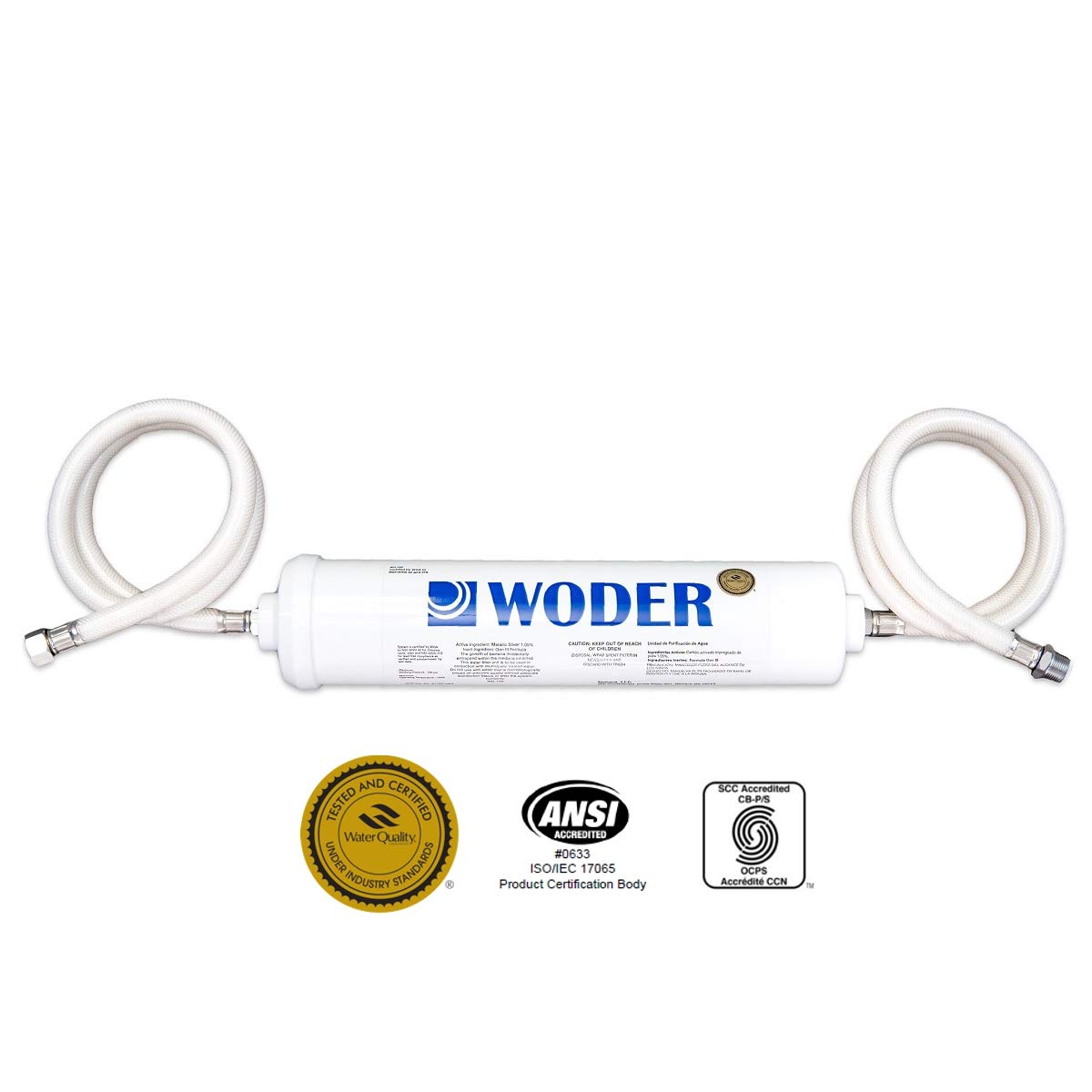 Woder WD-4K Ultra High Capacity Under Sink Water Filter with Direct Connect Fittings - WQA Certified 4000 Gallons – Removes Chlorine, Lead, Chromium 6, Heavy Metals, Odors/Contaminants - US Made: Industrial & Scientific