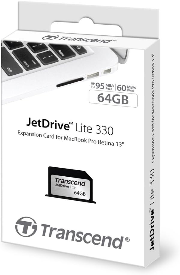 Transcend JetDrive Lite 330 64GB Storage Expansion Card, Black, Silver, 64 GB - Image 5