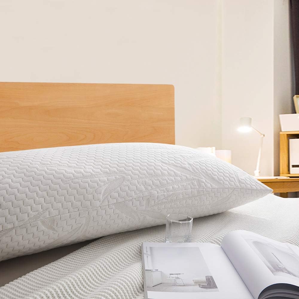 Ubauba Full Body Pillows for Adults Premium Soft Long Pillow with Removable Bamboo Pillow Cover, Bed Hug Pillows for Side Sleepers and Back Pain - 20 x 54 inch: Home & Kitchen