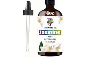 GV77ZF Jasmine Essential Oil (4 oz/120 ml) - Jasmine Oils Used in diffusers, humidifiers, Home Baths, Cleaning Products, Yoga, DIY Soaps and DIY Scented Candles