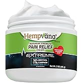 Hempvana Extreme Pain Relief Cream, AS-SEEN-ON-TV, Intense Relief Powered by Maximum Strength 16% Menthol & 11% Camphor, & Hemp Seed Oil for Rapid Muscle, Joint & Back Discomfort, Made in The USA