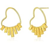 Gold Drop Dangle Earrings For Women 18K Real Gold Plated Geometric Drop Earrings Sterling Silver Post Earrings Statement Earrings Jewelry Gift for Women Girls