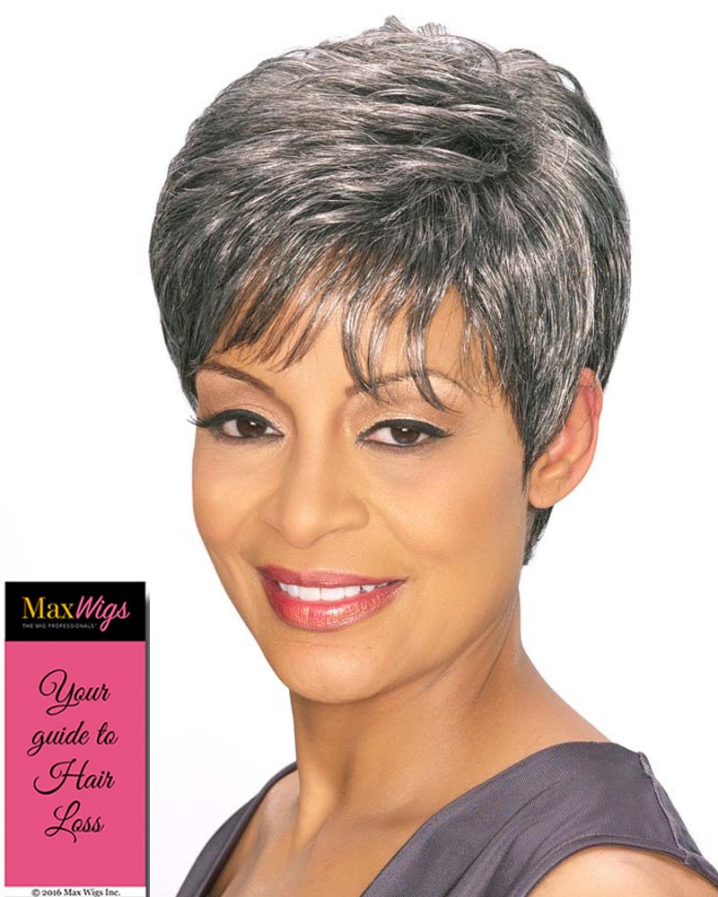 Amazon Com Edna Wig Color 1b Foxy Silver Wigs Short Pixie