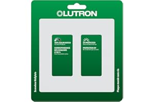 Lutron Claro 2 Gang Decorator/Rocker Wallplate, Gloss, White (1-Pack) | CW-2-WH