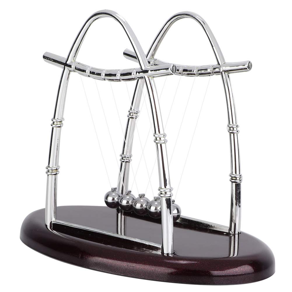 Akozon Newton's Cradle Balance Ball Newton Cradle Education Science Balance Ball Decompression Toys Ornaments Decorations Home Office Desktop Decoration Desk Toys Perpetual Motion Table Toys (S)