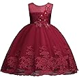 1-12 Years Girls Dress Sequin Lace Wedding Party Flower Dress