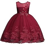 1-12 Years Girls Dress Sequin Lace Wedding Party Flower Dress