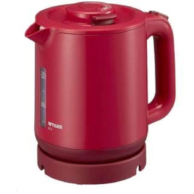 TIGER SteamLess Electric Kettle (1.0L) "WAKUKO" PCJA101R (Red)【Japan
