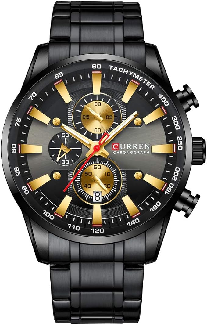 Watch with 3 dials Clearance