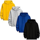 winthunder 4 Pack Men's Lightweight Hooded Pullover Hoodies Long Sleeve Everyday Casual Basic Sweatshirts with Pocket 2026