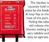 Firechief SVB4/K40 Kitemarked Fire Blanket 1.8m x 1.8m Commercial Home Safety view 3