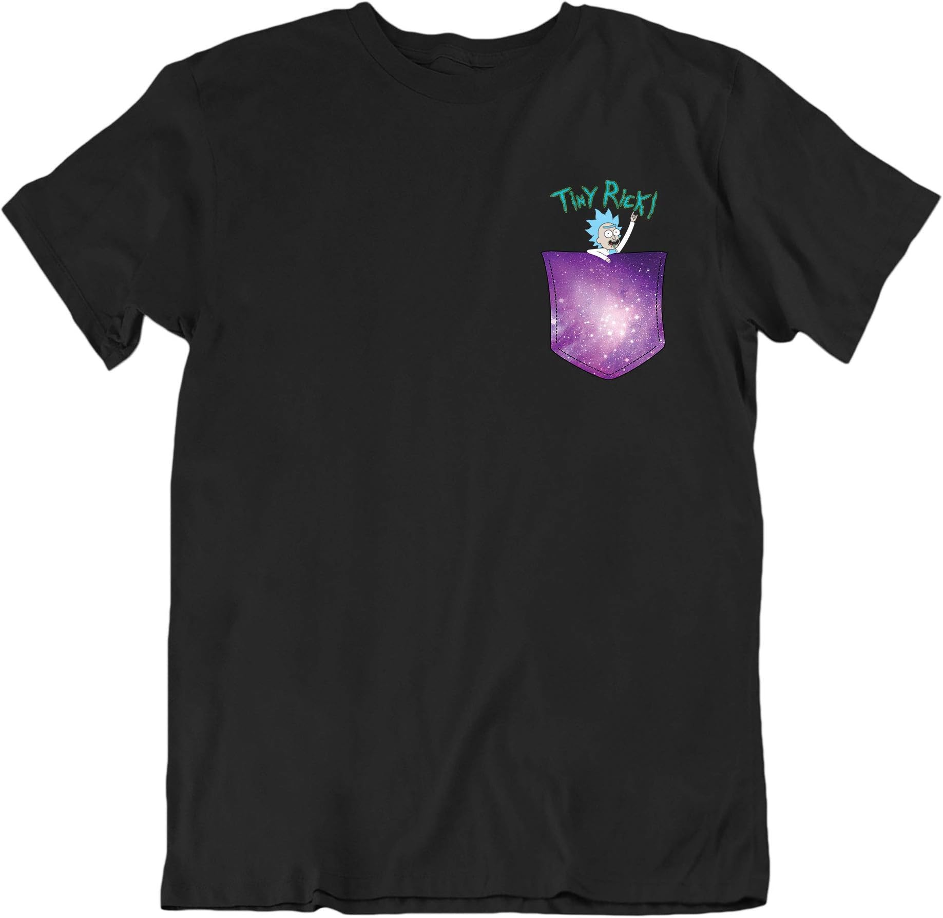 Tiny Rick Space Pocket Mens T-Shirt