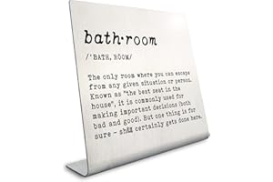 VIZUZI Funny Bathroom Definition Sign, Humor Gifts Decorations for Home or Office Cafe Bar Bathroom Basin Sink Cabinet Shelf Decor FY-03